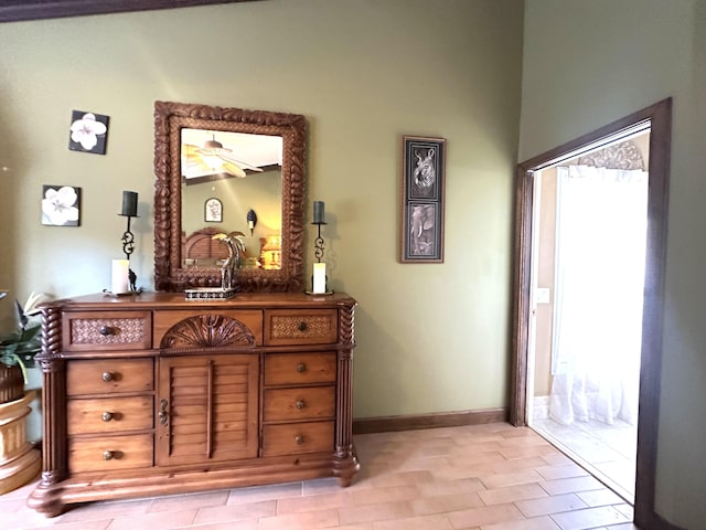 17976 88th Rd N, Loxahatchee, FL 33470 - entrance foyer with baseboards and a ceiling fan