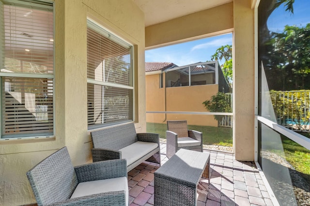 view of sunroom