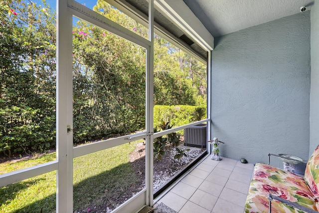 unfurnished sunroom featuring a wealth of natural light