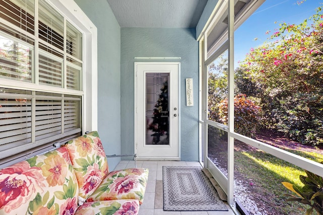 view of sunroom