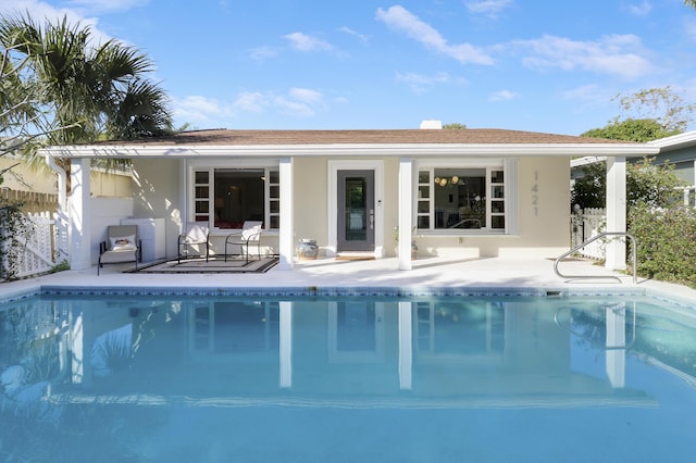 rear view of property with a patio area