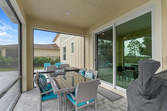 view of sunroom / solarium