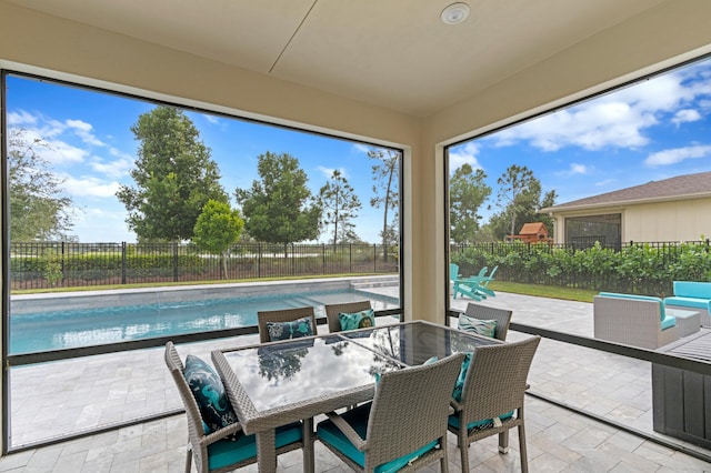 view of sunroom / solarium