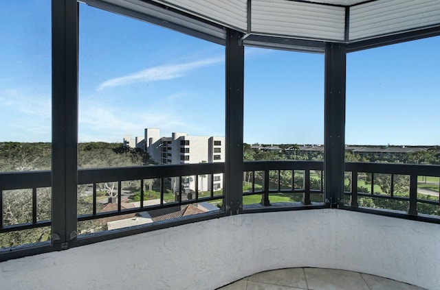 view of sunroom