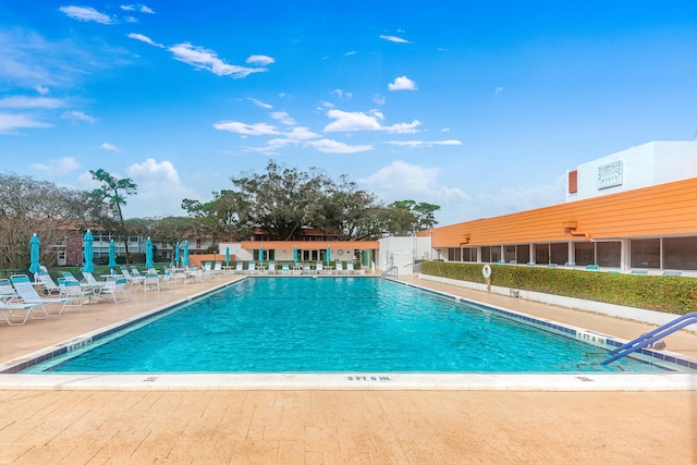 view of pool with a patio