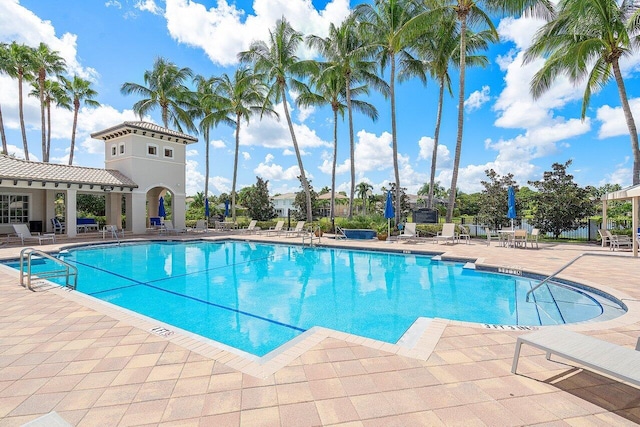 view of pool with a patio