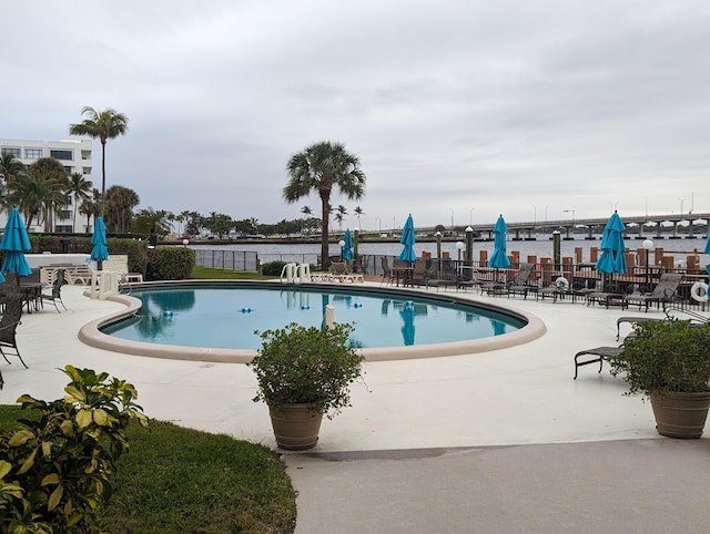 view of pool with a patio