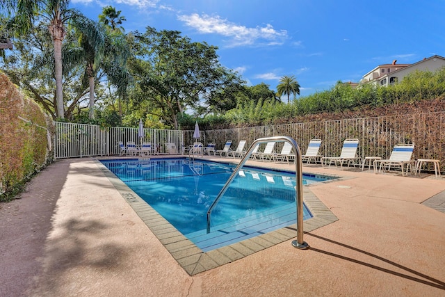 view of pool with a patio area