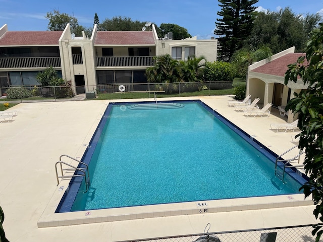 view of pool with a patio area