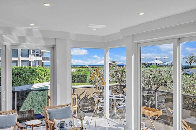 view of sunroom / solarium