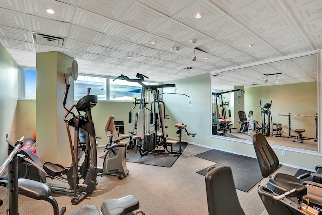 view of workout area