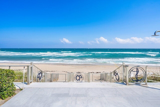 property view of water with a view of the beach