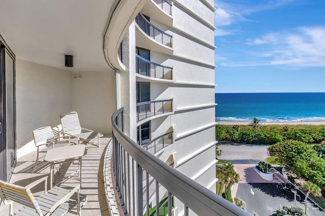 4545 N Ocean Blvd Unit 11C, Boca Raton, FL 33431 - balcony featuring a view of the beach and a water view
