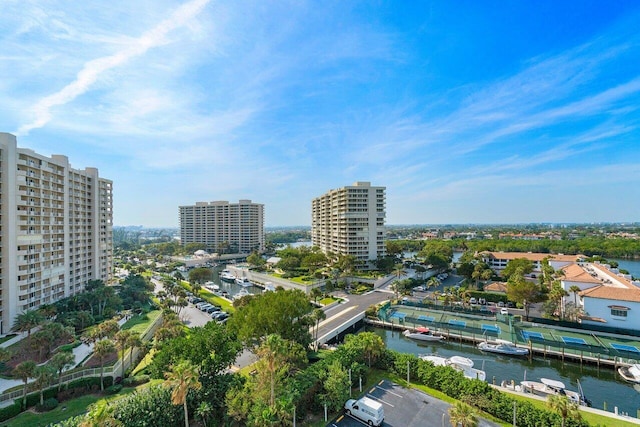 4545 N Ocean Blvd Unit 11C, Boca Raton, FL 33431 - drone / aerial view featuring a view of city and a water view