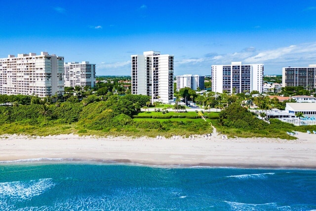 4545 N Ocean Blvd Unit 11C, Boca Raton, FL 33431 - drone / aerial view with a water view, a city view, and a view of the beach