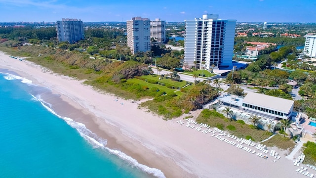 4545 N Ocean Blvd Unit 11C, Boca Raton, FL 33431 - birds eye view of property with a city view, a beach view, and a water view