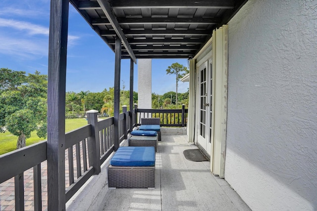 view of balcony