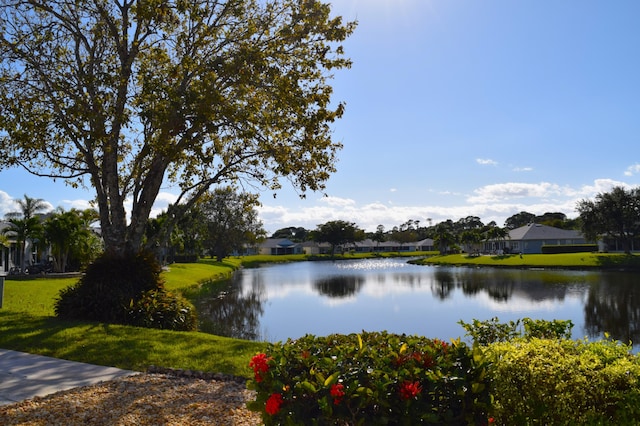 view of water feature