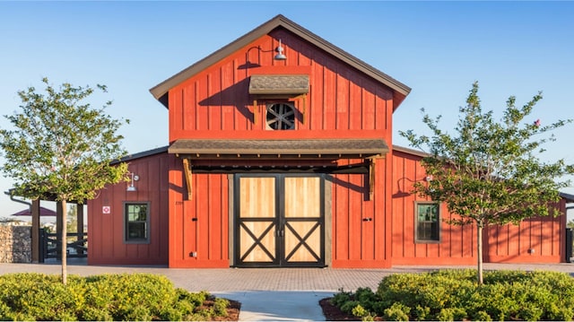 view of barn