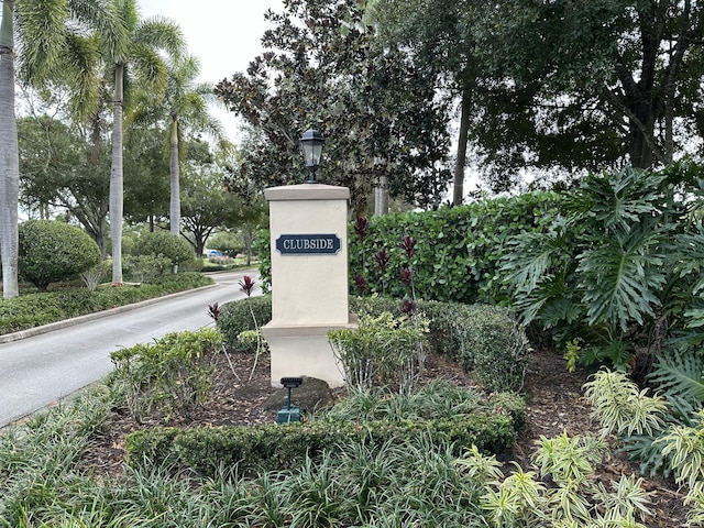 view of community sign