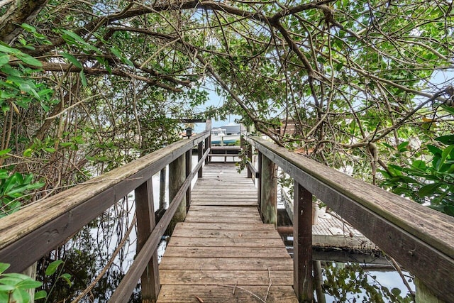 view of dock area