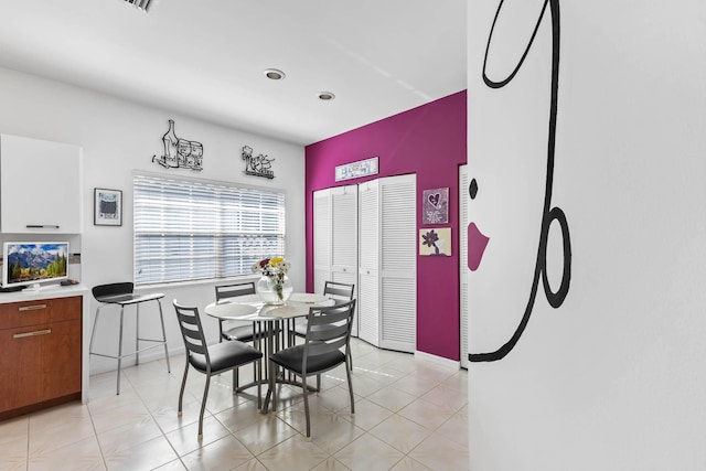 view of tiled dining area