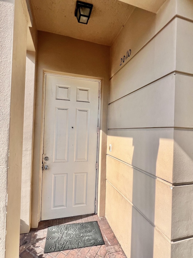view of doorway to property