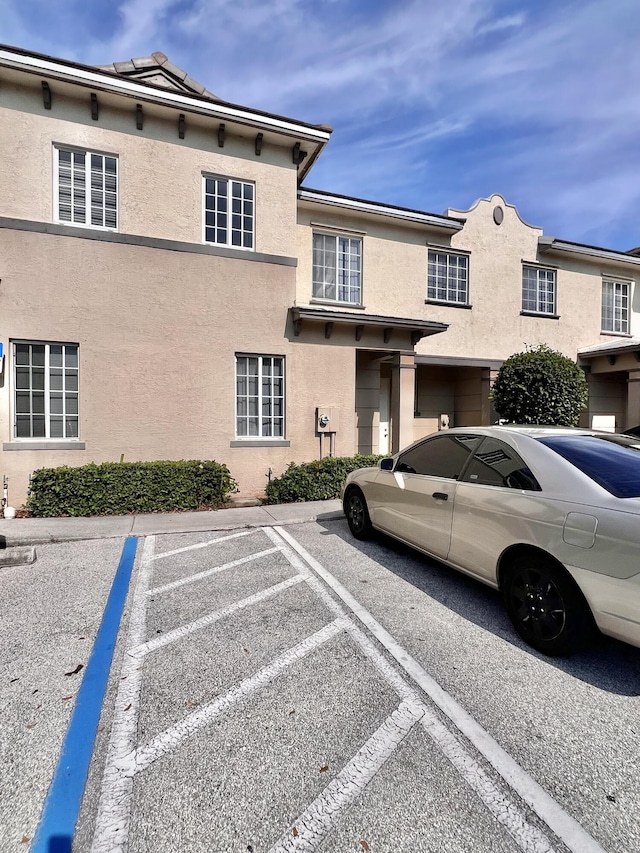 view of uncovered parking lot