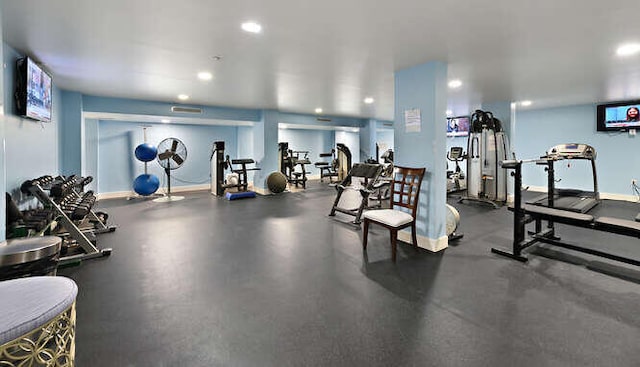 view of workout area