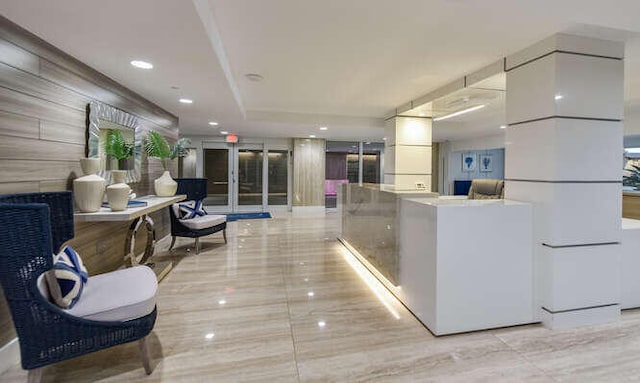 reception area with french doors