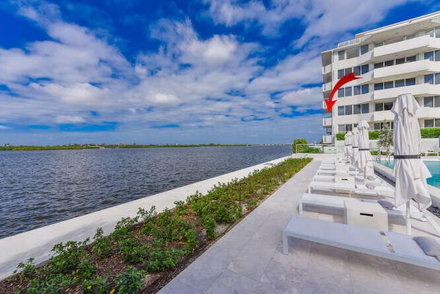 view of water feature