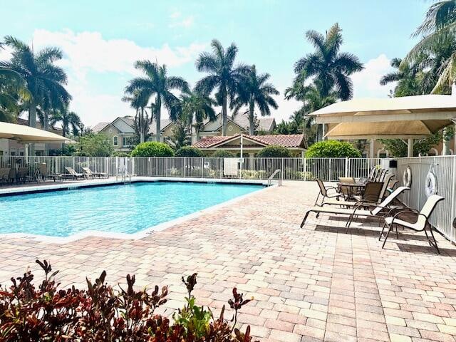 view of pool featuring a patio