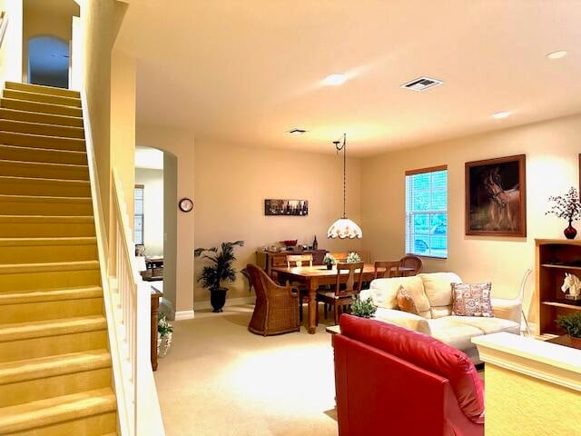 view of carpeted living room