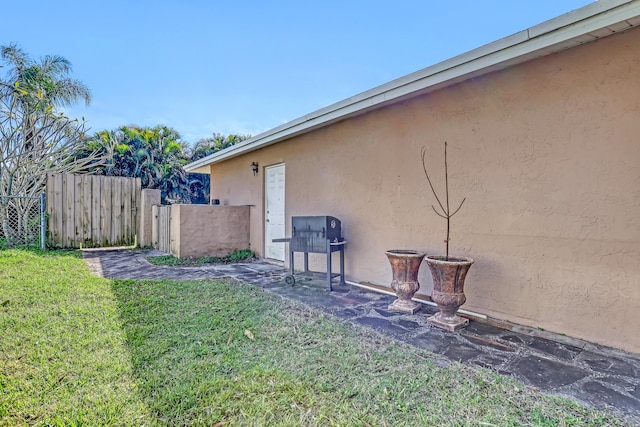 view of property exterior featuring a yard