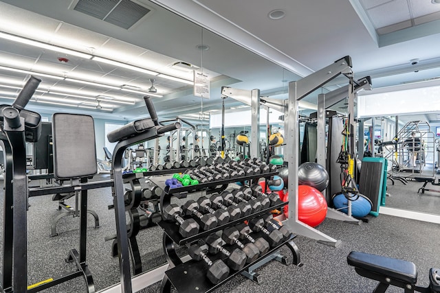 view of workout area