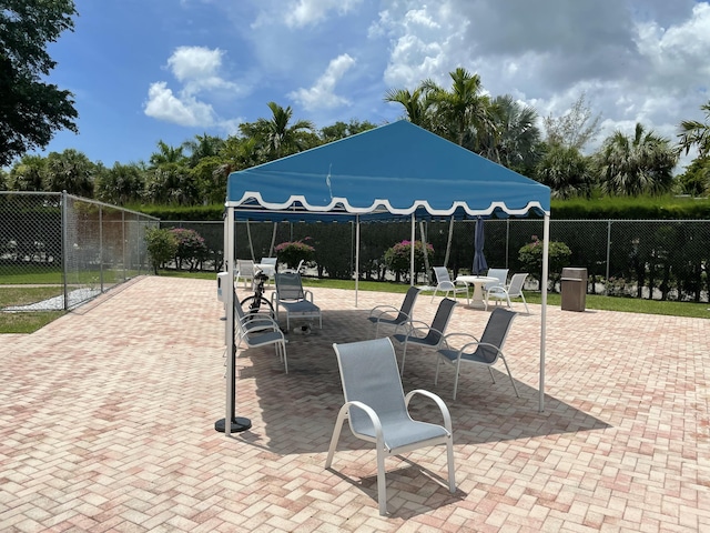 view of patio with fence