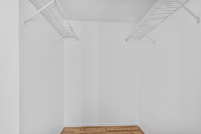 walk in closet featuring hardwood / wood-style floors