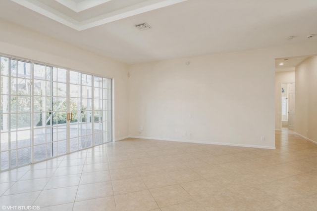 view of tiled spare room