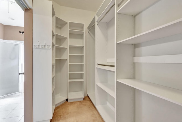 view of walk in closet