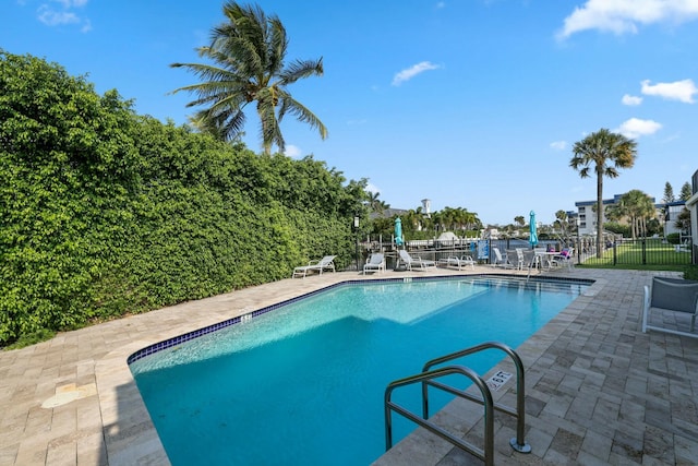 view of pool with a patio