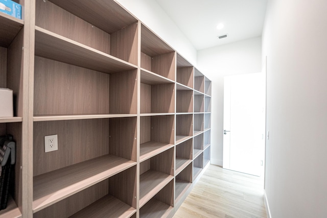 interior space with light hardwood / wood-style flooring