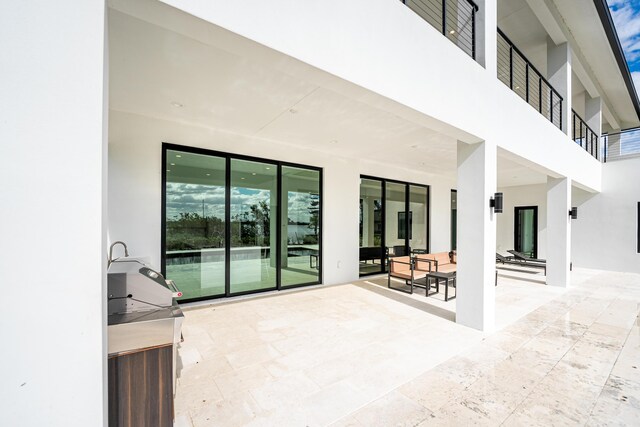 view of patio with outdoor lounge area