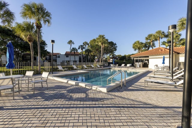 view of pool with a patio area