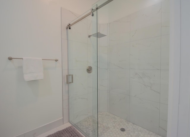 full bathroom with a stall shower