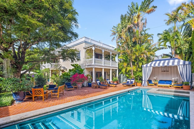 view of pool with a patio