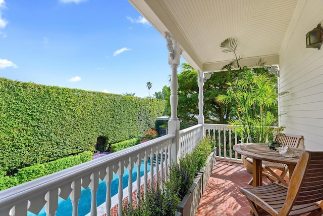 view of balcony