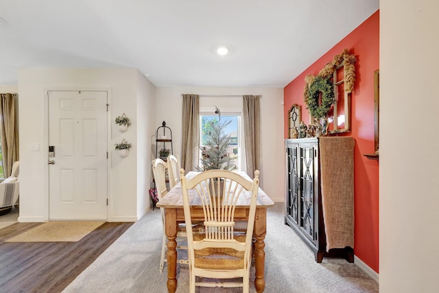 dining room featuring hardwood / wood-style floors