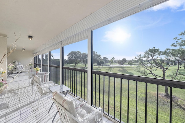 view of sunroom