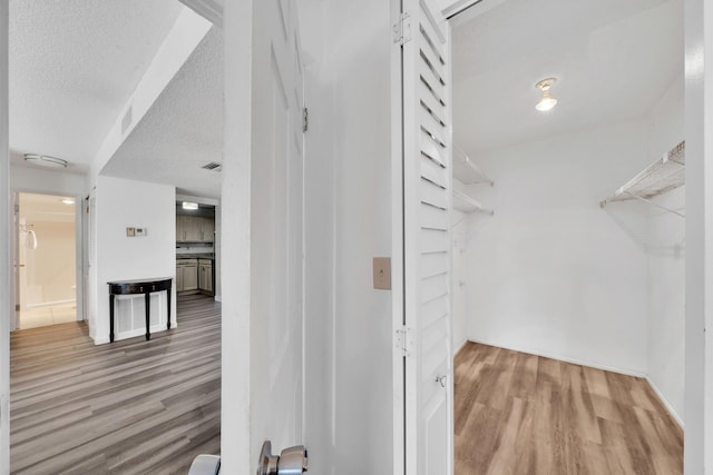 interior space with light hardwood / wood-style flooring