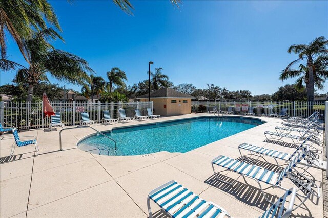 view of pool with a patio area